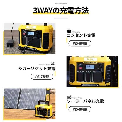 ポータブル電源 ポータブルバッテリー ADVANCE350 TO GO POWER｜346Wh/330W 軽量 高出力 BMS LED付き 防災安全協会推奨 ハンディ コンパクト 停電対策 防災用に 災害時に 車中泊 アウトドア キャンプ [メーカー在庫あり]