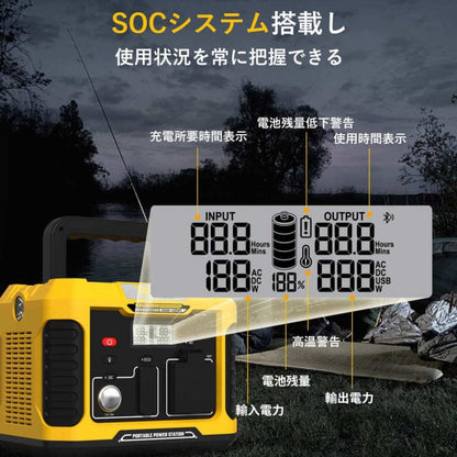 ポータブル電源 ポータブルバッテリー ADVANCE500 TO GO POWER｜400Wh/500W 最軽量 超軽量！ 高出力 BMS LED付き ハンディ コンパクト 停電対策 防災用に 災害時に 車中泊 アウトドア キャンプ [メーカー在庫あり] [お取り寄せ]