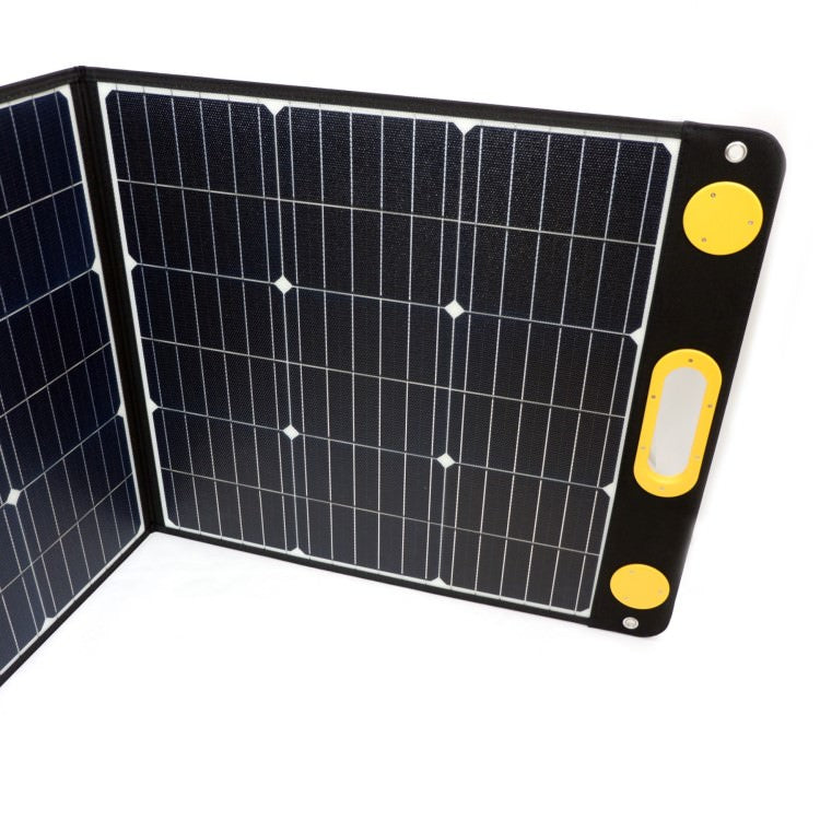 折り畳み式ソーラーパネル マグネットボタン付き 太陽光パネル TSP-100M TO GO POWER｜100W 簡単着脱 マグネット式 防災安全協会推奨 ハンディ コンパクト 防災用に 車中泊 アウトドア キャンプ