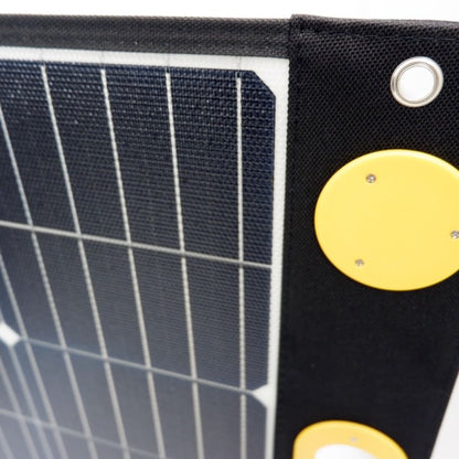折り畳み式ソーラーパネル マグネットボタン付き 太陽光パネル TSP-100M TO GO POWER｜100W 簡単着脱 マグネット式 防災安全協会推奨 ハンディ コンパクト 防災用に 車中泊 アウトドア キャンプ