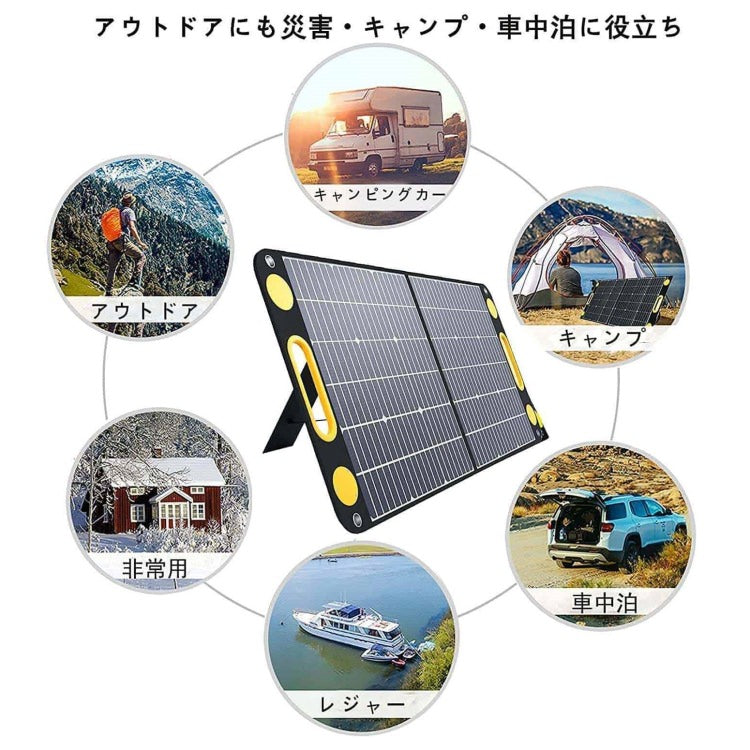 折り畳み式ソーラーパネル マグネットボタン付き 太陽光パネル TSP-100M TO GO POWER｜100W 簡単着脱 マグネット式 防災安全協会推奨 ハンディ コンパクト 防災用に 車中泊 アウトドア キャンプ