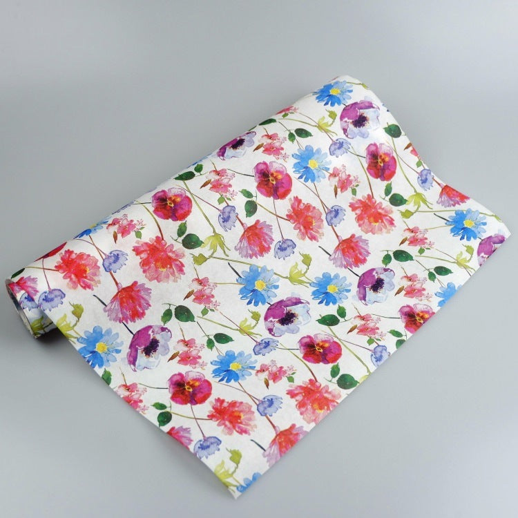 テーブルランナー 400x32.5cm PAPER+DESIGN パンジー ブルー×レッド PD95226