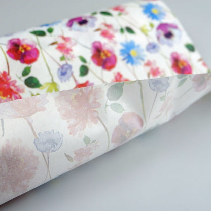 テーブルランナー 400x32.5cm PAPER+DESIGN パンジー ブルー×レッド PD95226