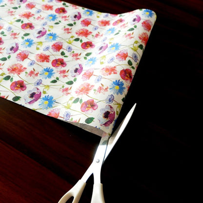テーブルランナー 400x32.5cm PAPER+DESIGN パンジー ブルー×レッド PD95226