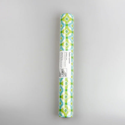 テーブルランナー 400x32.5cm PAPER+DESIGN ブルー×グリーン模様 PD95230