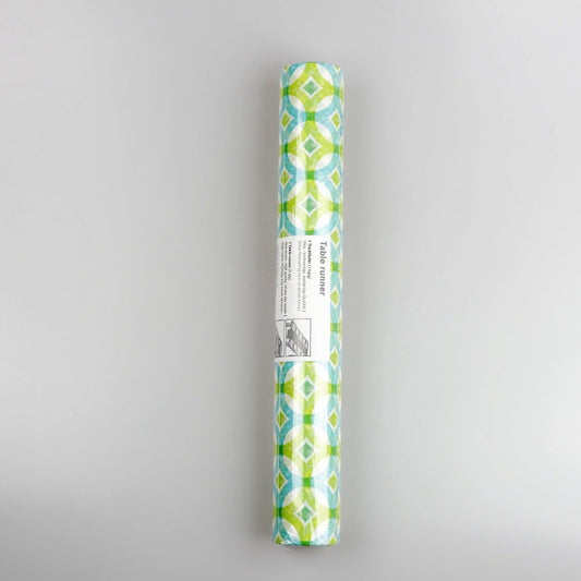 テーブルランナー 400x32.5cm PAPER+DESIGN ブルー×グリーン模様 PD95230