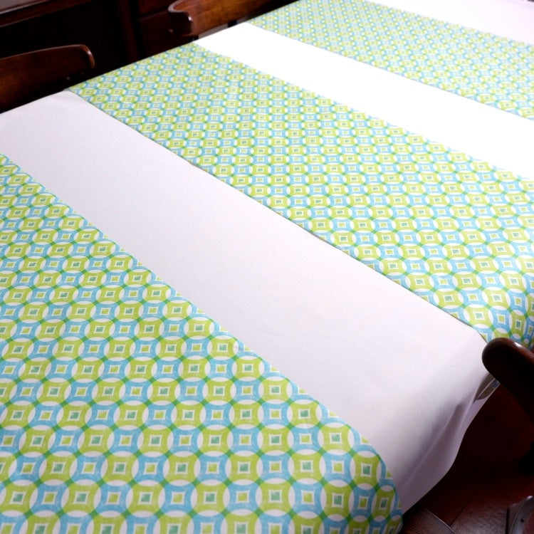 テーブルランナー 400x32.5cm PAPER+DESIGN ブルー×グリーン模様 PD95230