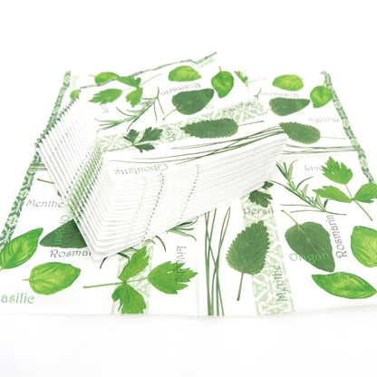 ランチナプキン(20枚入)33×33cm PAPER+DESIGN グリーン ハーブリーフ LN0520 [在庫有り]