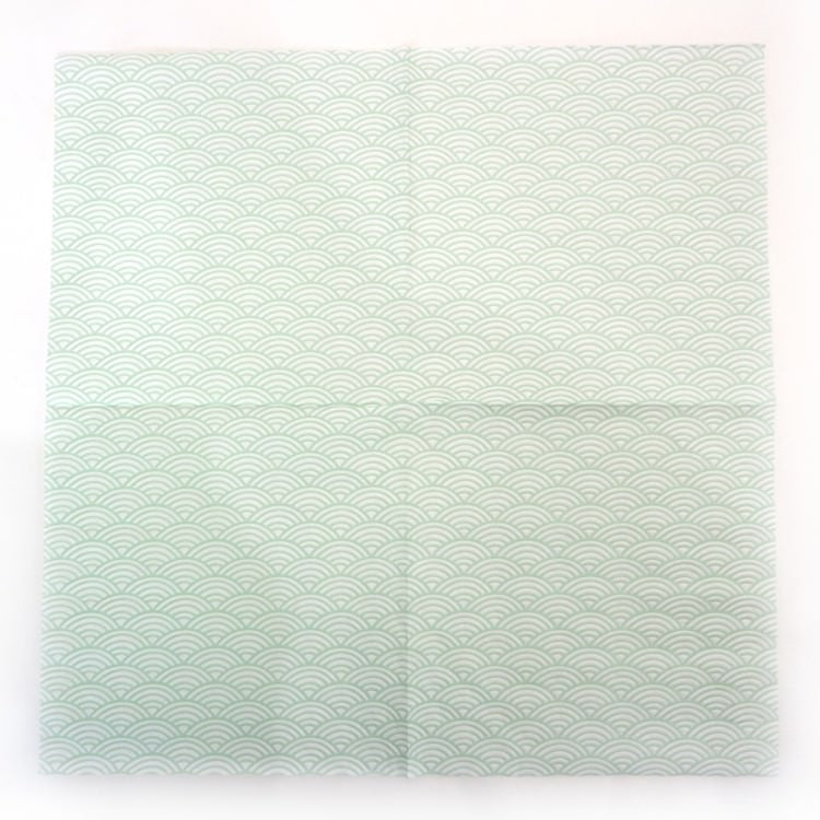 ランチナプキン(16枚入)33×33cm PAPER+DESIGN ブルー 青海波 日本伝統柄 PD24080 [在庫有り]