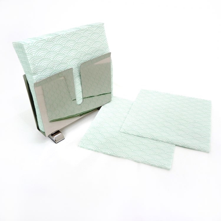 ランチナプキン(16枚入)33×33cm PAPER+DESIGN ブルー 青海波 日本伝統柄 PD24080 [在庫有り]