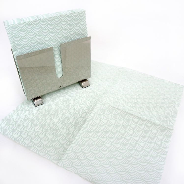 ランチナプキン(16枚入)33×33cm PAPER+DESIGN ブルー 青海波 日本伝統柄 PD24080 [在庫有り]