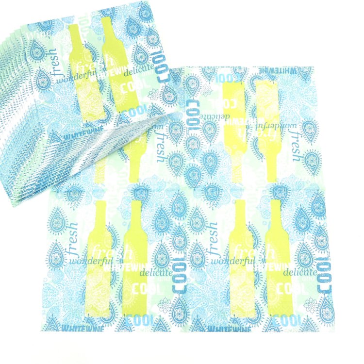 ランチナプキン(20枚入)33×33cm PAPER+DESIGN ボトル グリーン×ブルー PD21583