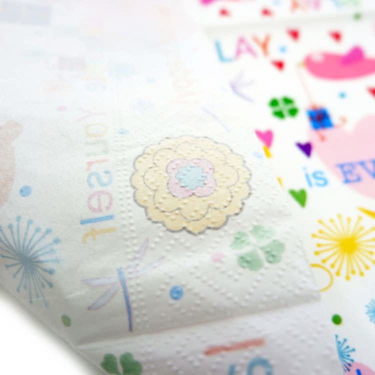 ランチナプキン(20枚入)33×33cm PAPER+DESIGN LOVE HAPPY カラフル LN0748