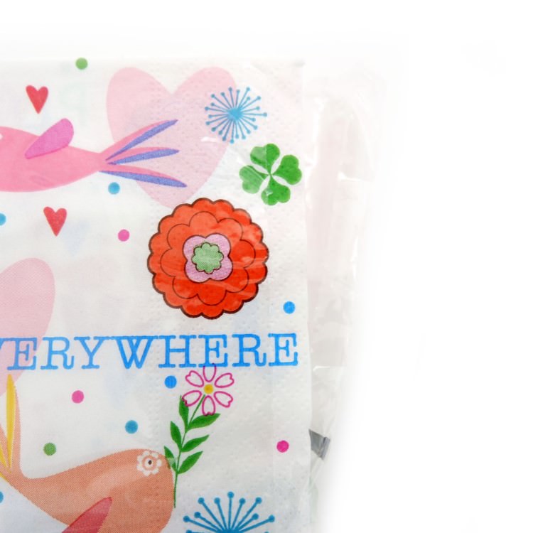 ランチナプキン(20枚入)33×33cm PAPER+DESIGN LOVE HAPPY カラフル LN0748