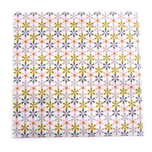 ランチナプキン(20枚入)33×33cm PAPER+DESIGN 幾何学 花柄 ピンク PD200512