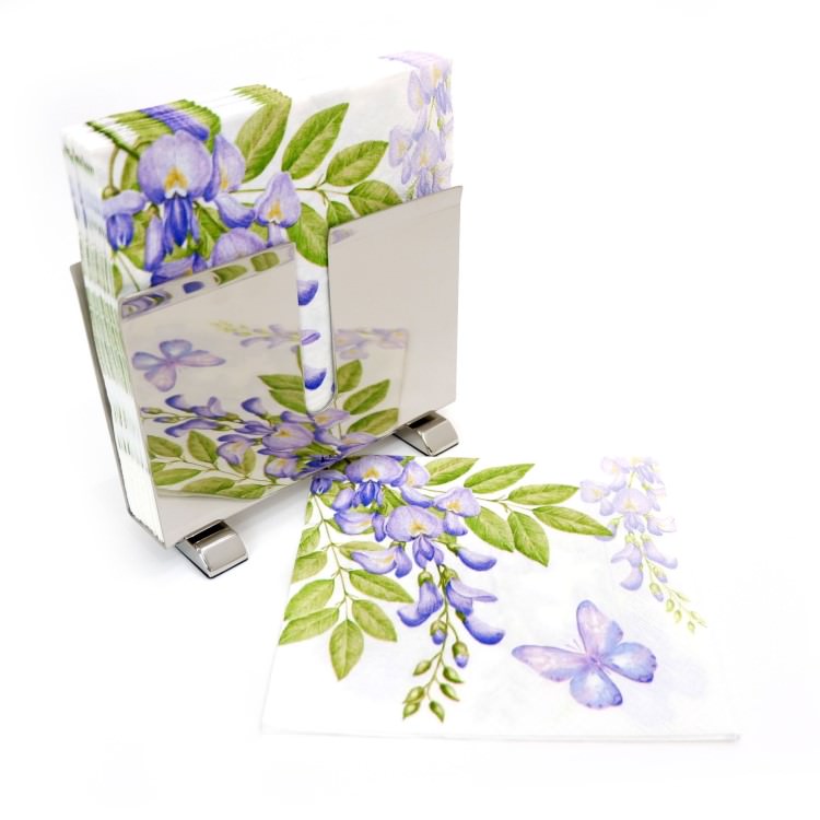 ランチナプキン(20枚入)33×33cm PAPER+DESIGN ウィステリア パープル LN0662