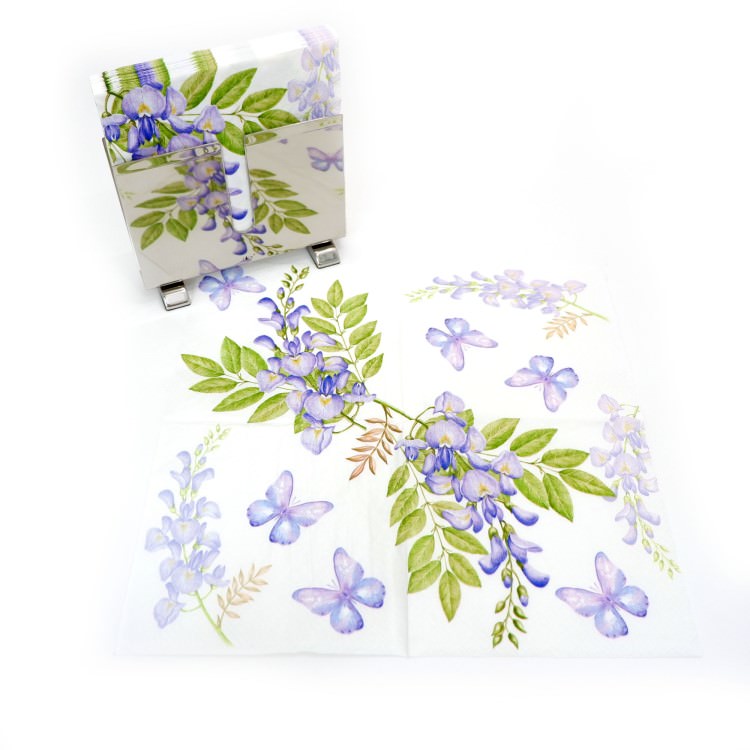 ランチナプキン(20枚入)33×33cm PAPER+DESIGN ウィステリア パープル LN0662