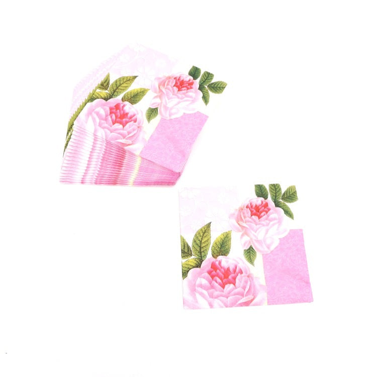 ランチナプキン(20枚入)33×33cm PAPER+DESIGN フラワー カメリア ピンク LN0744 [在庫有り]
