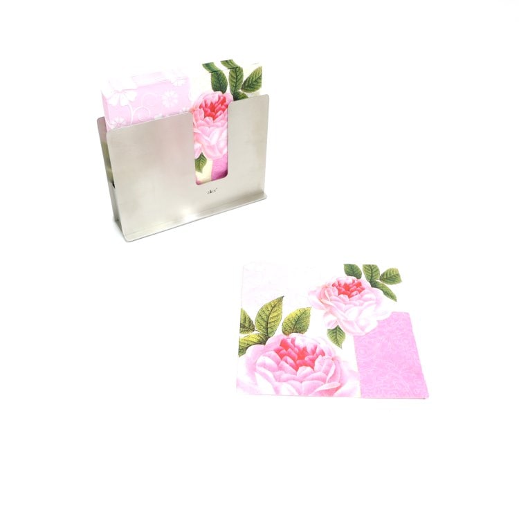 ランチナプキン(20枚入)33×33cm PAPER+DESIGN フラワー カメリア ピンク LN0744 [在庫有り]