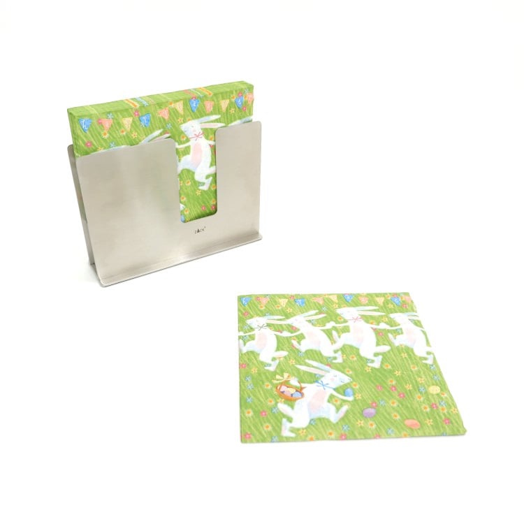 ランチナプキン(20枚入)33×33cm PAPER+DESIGN うさぎ グリーン PD21910 [在庫有り]