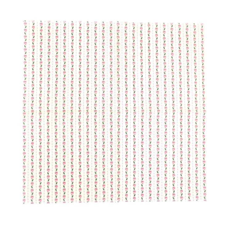 ランチナプキン(16枚入)33×33cm PAPER+DESIGN エンボス ピンク フラワー 縦模様 PD24075