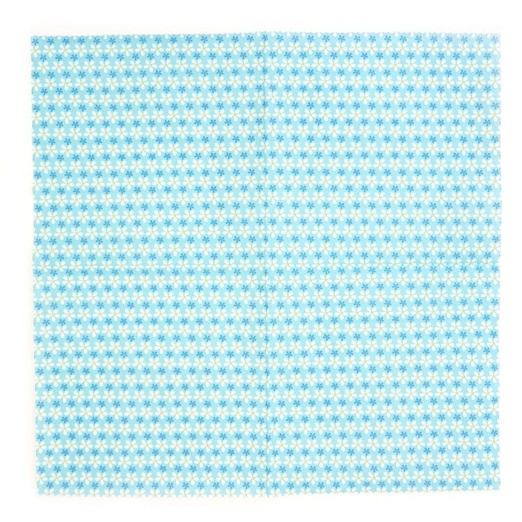 ランチナプキン(20枚入)33×33cm PAPER+DESIGN 幾何学 花柄 ブルー PD200502
