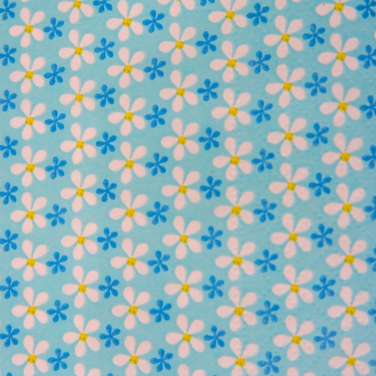 ランチナプキン(20枚入)33×33cm PAPER+DESIGN 幾何学 花柄 ブルー PD200502