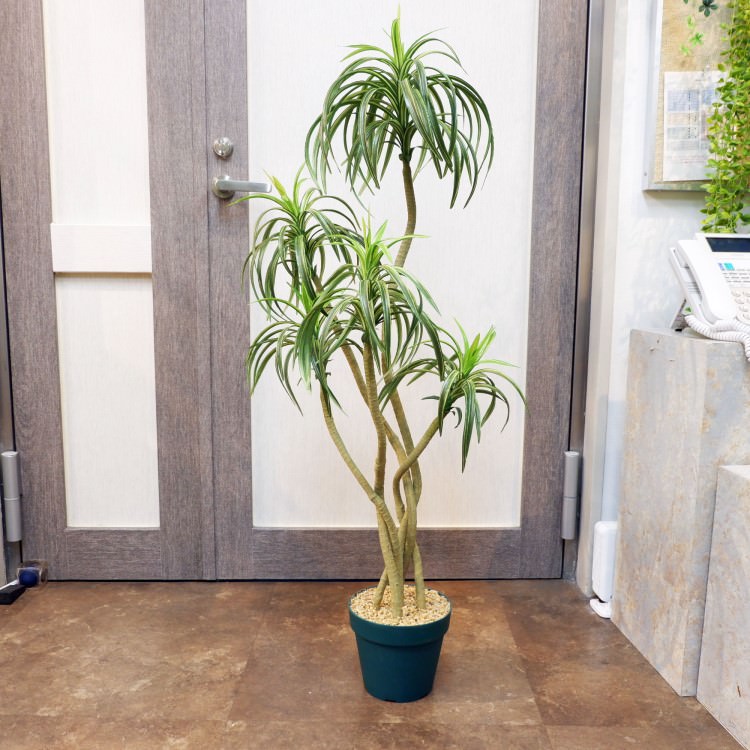ユッカポット114cm｜F4186 アーティフィシャルグリーン 人工観葉植物 人工樹木 簡易鉢付きグリーン