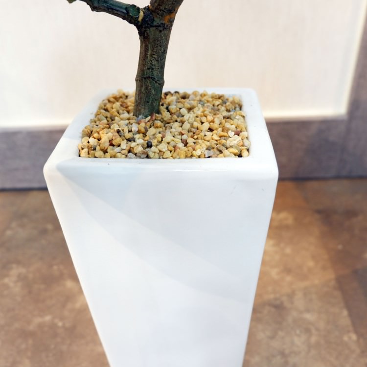 カシワバゴムポット100cm｜F5018 アーティフィシャルグリーン 人工観葉植物 人工樹木 簡易鉢付きグリーン