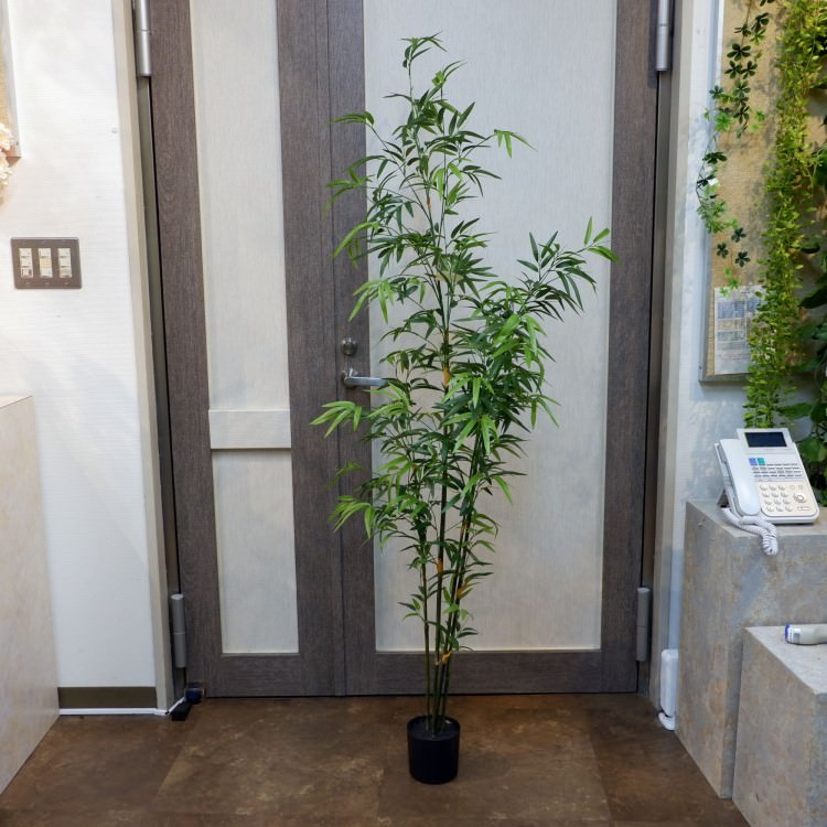 バンブーポット152cm｜FD3626 アーティフィシャルグリーン 人工観葉植物 人工樹木 簡易鉢付きグリーン