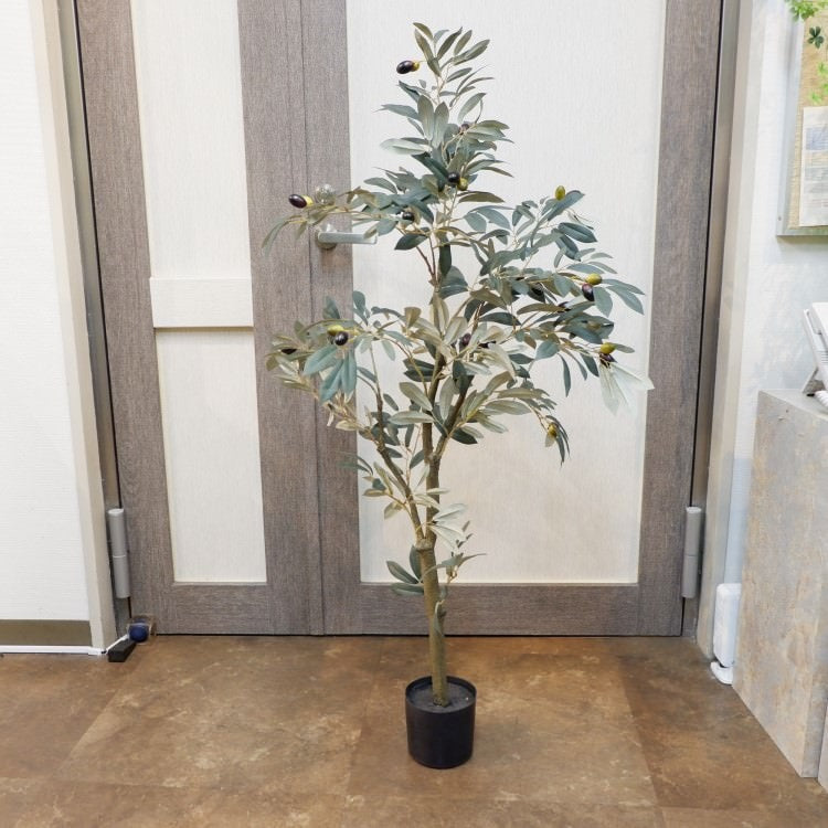 オリーブポット122cm｜FD3797 アーティフィシャルグリーン 人工観葉植物 人工樹木 簡易鉢付きグリーン