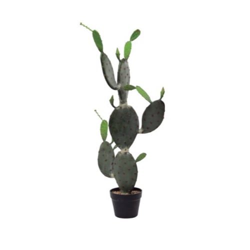 団扇サボテンポット104cm｜FD4021 アーティフィシャルグリーン 人工観葉植物 人工樹木 簡易鉢付きグリーン
