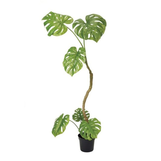 ツイストモンステラポット152cm｜P4820 アーティフィシャルグリーン 人工観葉植物 人工樹木 簡易鉢付きグリーン
