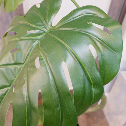 ツイストモンステラポット152cm｜P4820 アーティフィシャルグリーン 人工観葉植物 人工樹木 簡易鉢付きグリーン