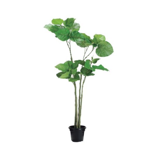 ウンベラータポット117cm｜VR22024 アーティフィシャルグリーン 人工観葉植物 人工樹木 簡易鉢付きグリーン