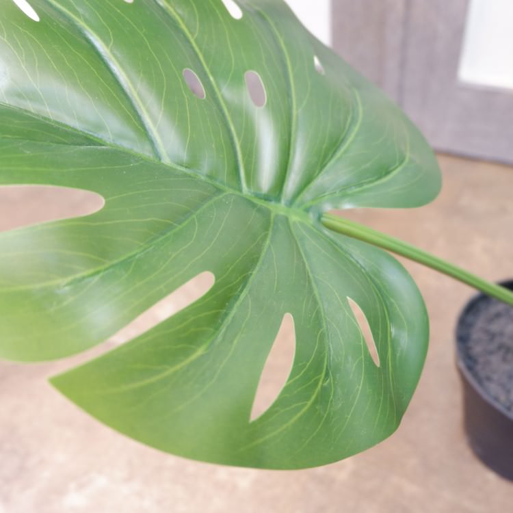 モンステラポット71cm｜VR22028 アーティフィシャルグリーン 人工観葉植物 人工樹木 簡易鉢付きグリーン