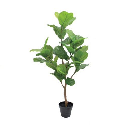 カシワバゴムポット117cm｜VR22033 アーティフィシャルグリーン 人工観葉植物 人工樹木 簡易鉢付きグリーン
