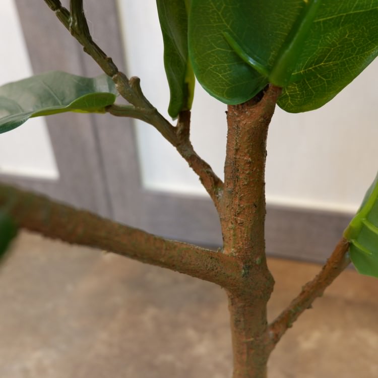 カシワバゴムポット117cm｜VR22033 アーティフィシャルグリーン 人工観葉植物 人工樹木 簡易鉢付きグリーン