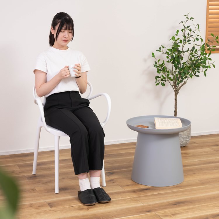 パルネ チェア ホワイト 4脚セット｜東谷 AZUMAYA チェア スタッキング可 デザインファニチャー インテリア 家具