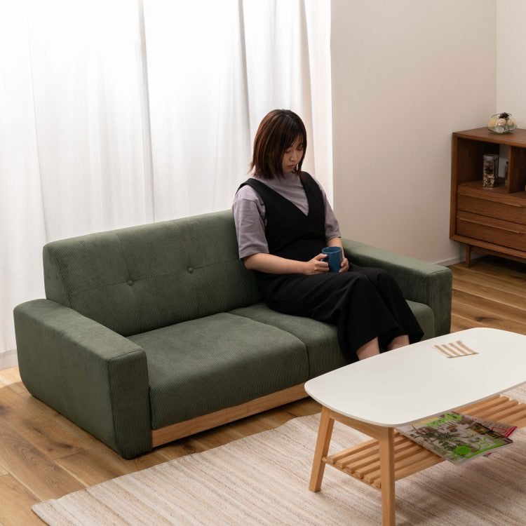 2WAYソファ(グリーン)｜東谷 AZUMAYA ソファ デザインファニチャー インテリア 家具 特殊大型 組立品 送料別
