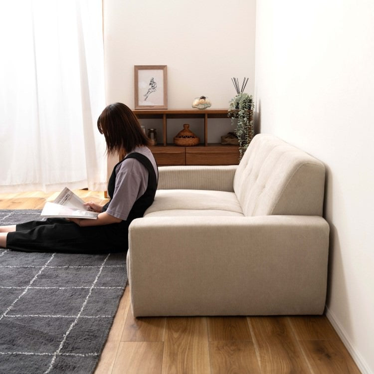 2WAYソファ(ライトグレー)｜東谷 AZUMAYA ソファ デザインファニチャー インテリア 家具 特殊大型 組立品 送料別