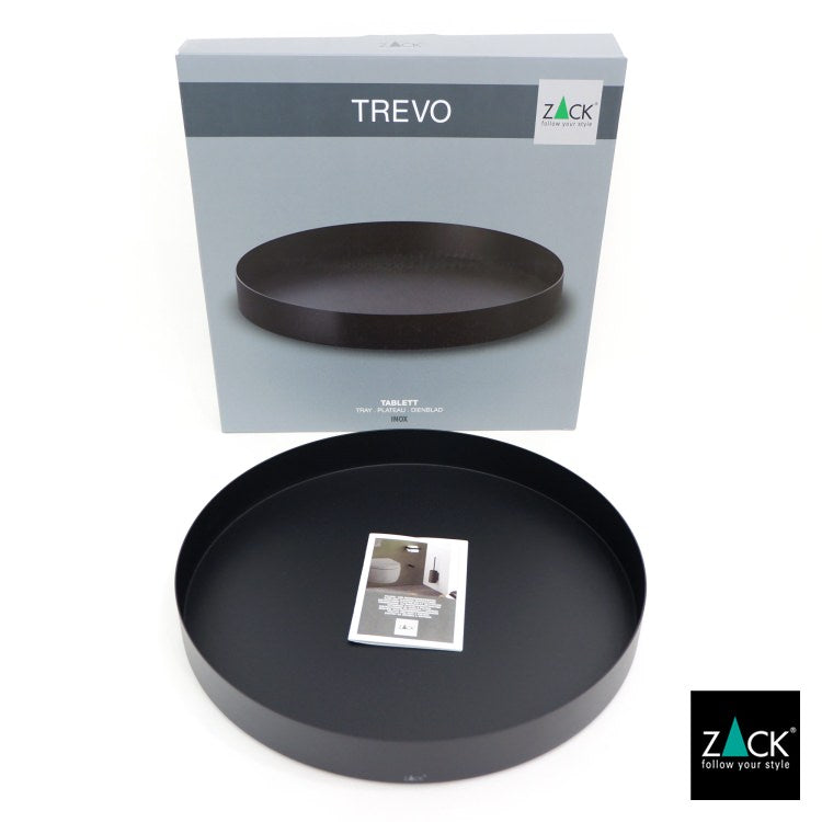 ZACK 20348 TREVO ドイツZACK社製モダンデザインのトレイ マットブラック [在庫有り]