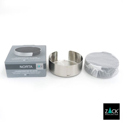 ZACK 20372 NORTA ドイツZACK社製モダンデザインのコースターとホルダー (6枚セット) HL [在庫有り] H2-70