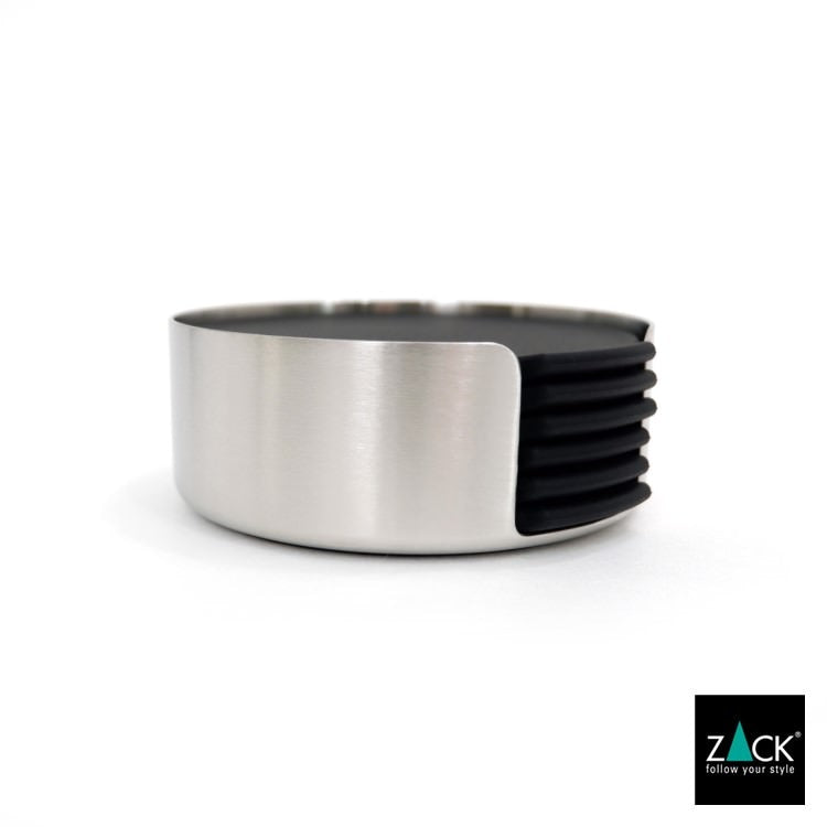 ZACK 20372 NORTA ドイツZACK社製モダンデザインのコースターとホルダー (6枚セット) HL [在庫有り] H2-70
