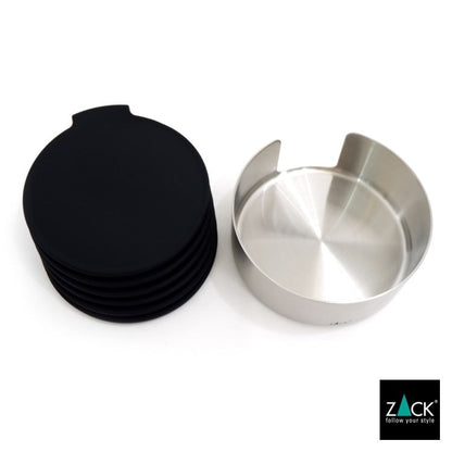 ZACK 20372 NORTA ドイツZACK社製モダンデザインのコースターとホルダー (6枚セット) HL [在庫有り] H2-70