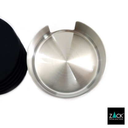 ZACK 20372 NORTA ドイツZACK社製モダンデザインのコースターとホルダー (6枚セット) HL [在庫有り] H2-70