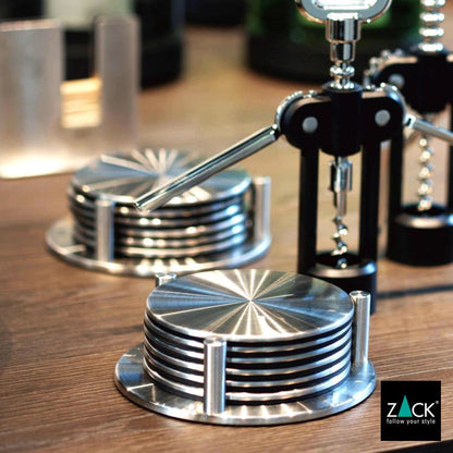 ZACK 20374 REGIO ドイツZACK社製モダンデザインのコースターとスタンドのセット HL [在庫有り]