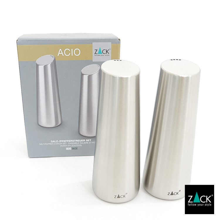 ZACK 20527 ACIO ドイツZACK社製モダンデザインのソルト＆ペッパー HL [在庫有り]