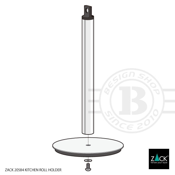 ZACK 20584 MATOS ドイツZACK社製モダンデザインのキッチンペーパーホルダー HL [在庫有り] H2-122