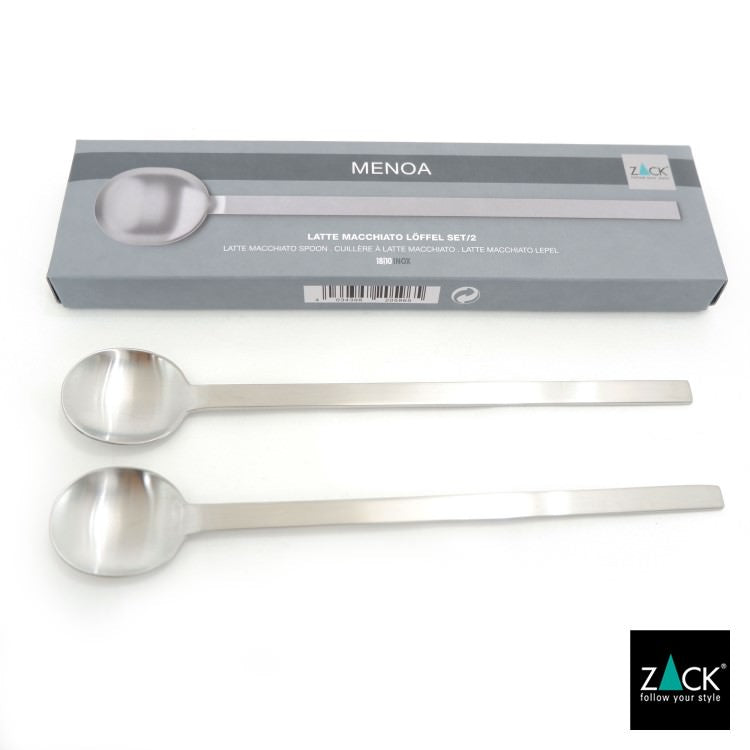 ZACK 20596 MENOA ドイツZACK社製モダンデザインのラテマキアートスプーン 18.7cm HL [在庫有り] H2-890